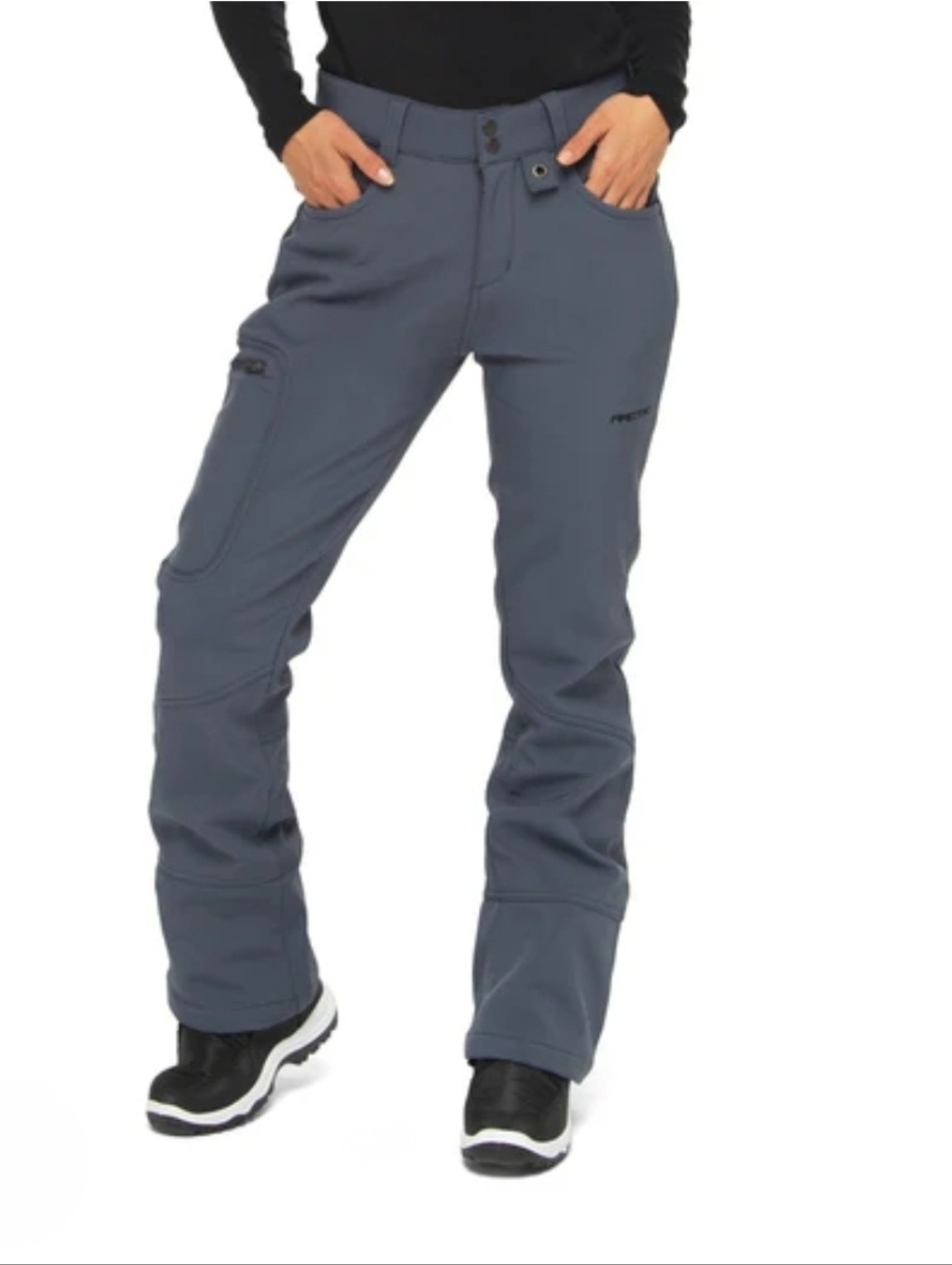 Arctix Women's Sarah Fleece-Lined Softshell Snow Ski Pants Gray Medium